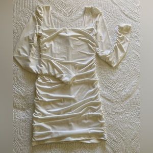 Short scrunched long sleeve dress